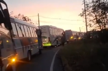 Paralisação começou no início do dia (Foto: Reprodução/Redes Sociais)