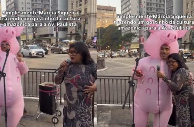 O momento entre o 'Porquinho' e Márcia Siqueira viralizou nas redes sociais
(Foto: Instagram - @joow.j)