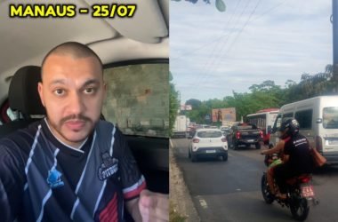 Convenção de Omar Aziz provoca congestionamento e gera críticas de motoristas na zona Leste de Manaus