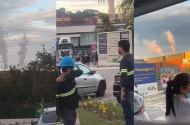 Vazamento de gás em fábrica no Distrito Industrial provoca evacuação e forte cheiro em Manaus - (Fotos: Reprodução/ Redes sociais)